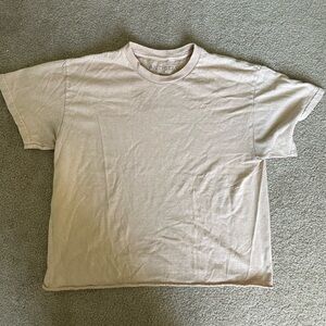 Tan Cropped Tee